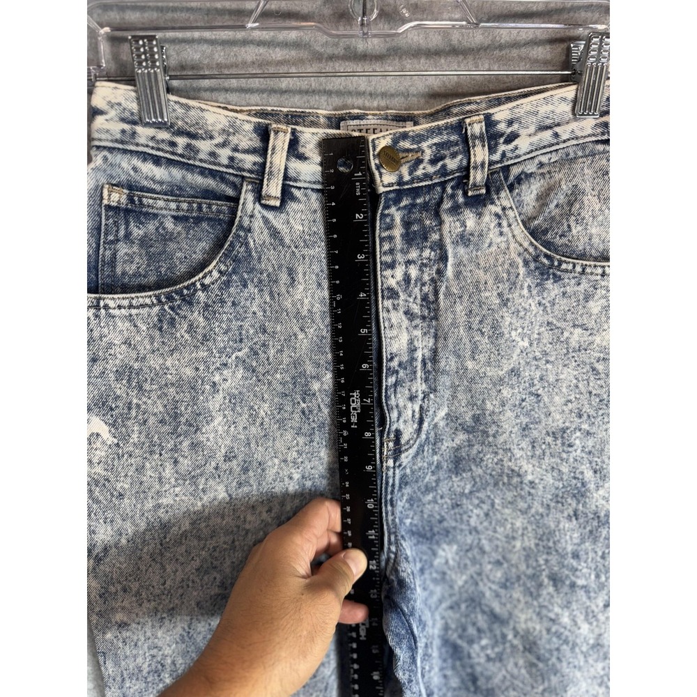 Vintage Stefano Jeans Womens 10 Acid Wash Tapered High Rise Ankle Zipper 80s Den - Picture 3 of 13